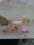 义乌佛堂长期有蝴蝶结手工缝花外发