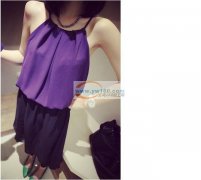 女士雪纺吊带外发加工