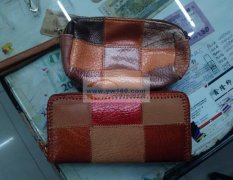 如图，寻做过碎皮拼接的箱包加工厂