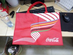 13万可口可乐有底有侧无纺布袋子外发