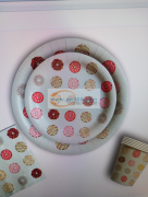 五个系列盘子印刷成品订单外发 如图