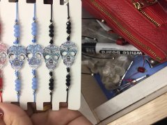 附图，找会做玉线穿水晶的珠子