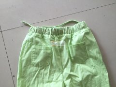 棉麻七分裤外发加工平车 拷边 双针