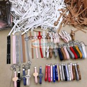 文字流行语皮绳 果冻卡通文字钥匙链配件 厂家直销