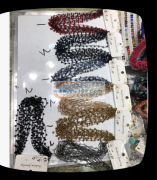 有需要针缝毛球、针穿水晶珍珠头扣、穿珠子