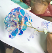 七夕新款【如图】 彩金玫瑰花 发光 工厂大量有货