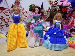 承接各种大小珠子编织的工艺品，可包工包料