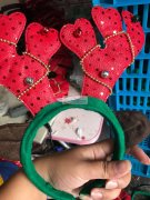 专业承接各种头箍、圣诞礼品！打胶枪各类饰