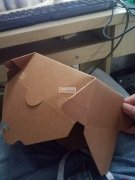 大量一次性纸制饭盒糊盒外发（立体四角）