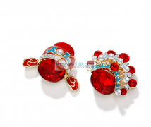 寻找专业加工如图耳环的工厂，合金，手工，