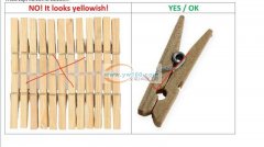 浅色的衣夹，尺寸是为：4X3CM,24个