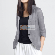 棉麻小西装单层