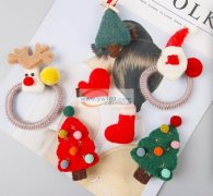 如图所示，寻找做这几款发夹、皮筋成品的工