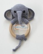 小动物花朵手钩 钩针 义乌手工外发 婴儿摇铃 手钩帽