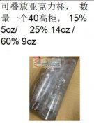 现需寻找有这三款模具的工厂 亚克力杯子，