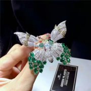 寻找有此款铜微镶锆石胸针的，如图所示，有