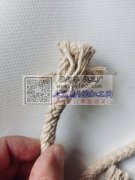 6.5mm全棉打蜡编织绳，黑色，米色各1