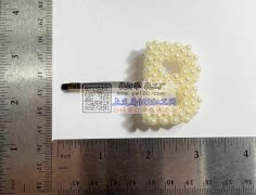  3厘亚克力珍珠鱼线编的发夹外