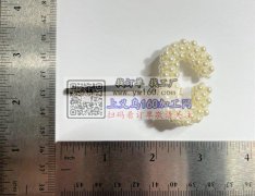  3厘亚克力珍珠鱼线编的发夹外