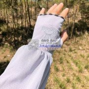 找义乌能做这款花边口的防晒袖套工厂 如图