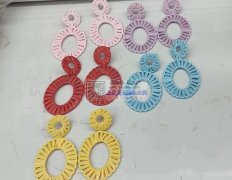 长期做货，寻找做拉菲草系列耳环的工厂，图