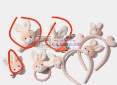 找配件厂家，如下图兔头，卡通头，立体的，