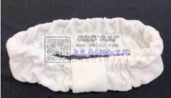 做如图束发带，三根松紧，老款做法。一片面