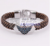 【采购订单】如图，皮革手链，材质：锌合金