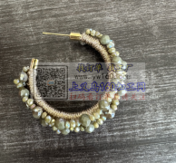 图中耳环外发手工针缝加工，找外地手工缝线