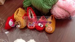 钩针活发外，鞋子帽子