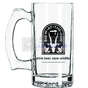 采购12盎司的啤酒杯，1色黑色压印logo