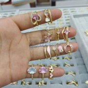 采购如图戒指【量大】铜锆石戒指