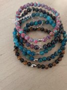 承接穿珠挂圈弯针穿珠子等手工活50余人。