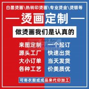 承接白墨烫画2026新款热转印烫画贴