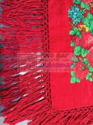 围巾大方巾130×130，手工打结流苏，